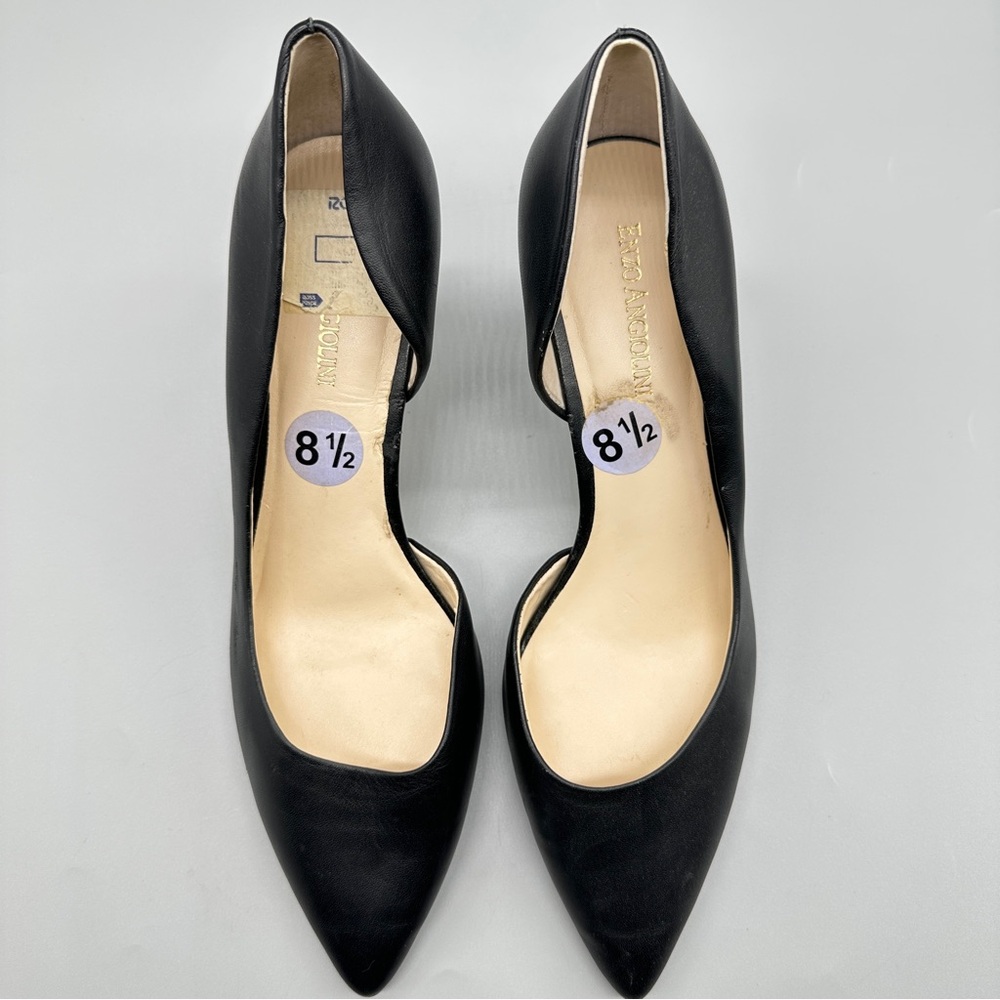 Enzo Angiolini Black Women's Pointed Toe Heels Size 8.5 Shoes